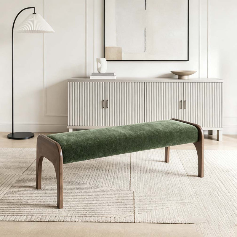 Banc long rembourré 50,25 po, Green