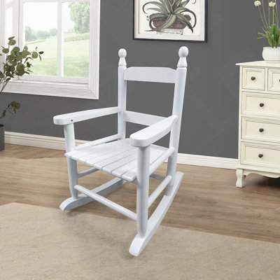 Chaise berçante blanche pour enfants - intérieur ou extérieur - convient aux enfants