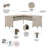 Magomed 4 Piece Computer Desk Office Set-937115984