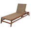 Chaise longue de patio en bois d'acacia avec dossier réglable Quinton-535436908
