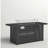 24" steel propane fire pit table with cover