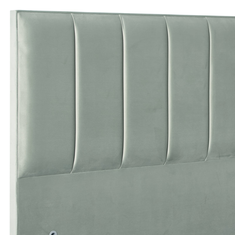 Wirksworth Upholstered Headboard, Small Double (4'), Plush Sage, Velvet