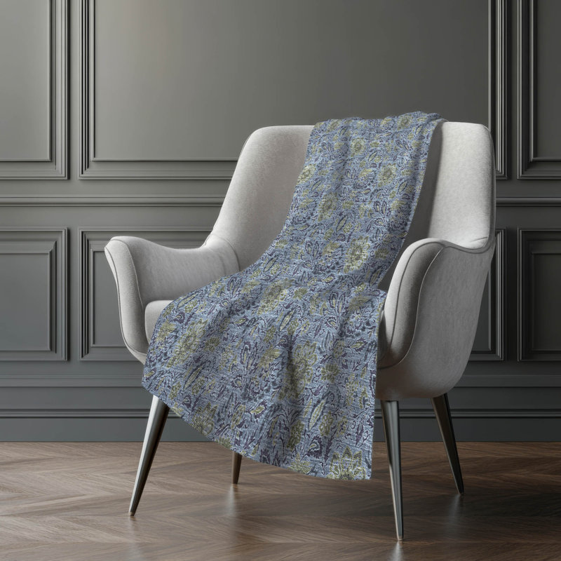 Jeté floral Sherpa ASB660 Addison, En jean