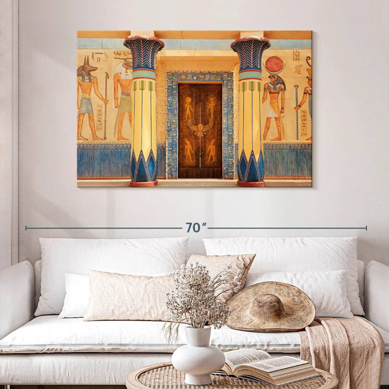 Ravi Échos de l'Égypte ancienne, H 32 po x l 48 po