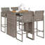 Brayden Studio Bar Set with Wicker/Rattan Frame