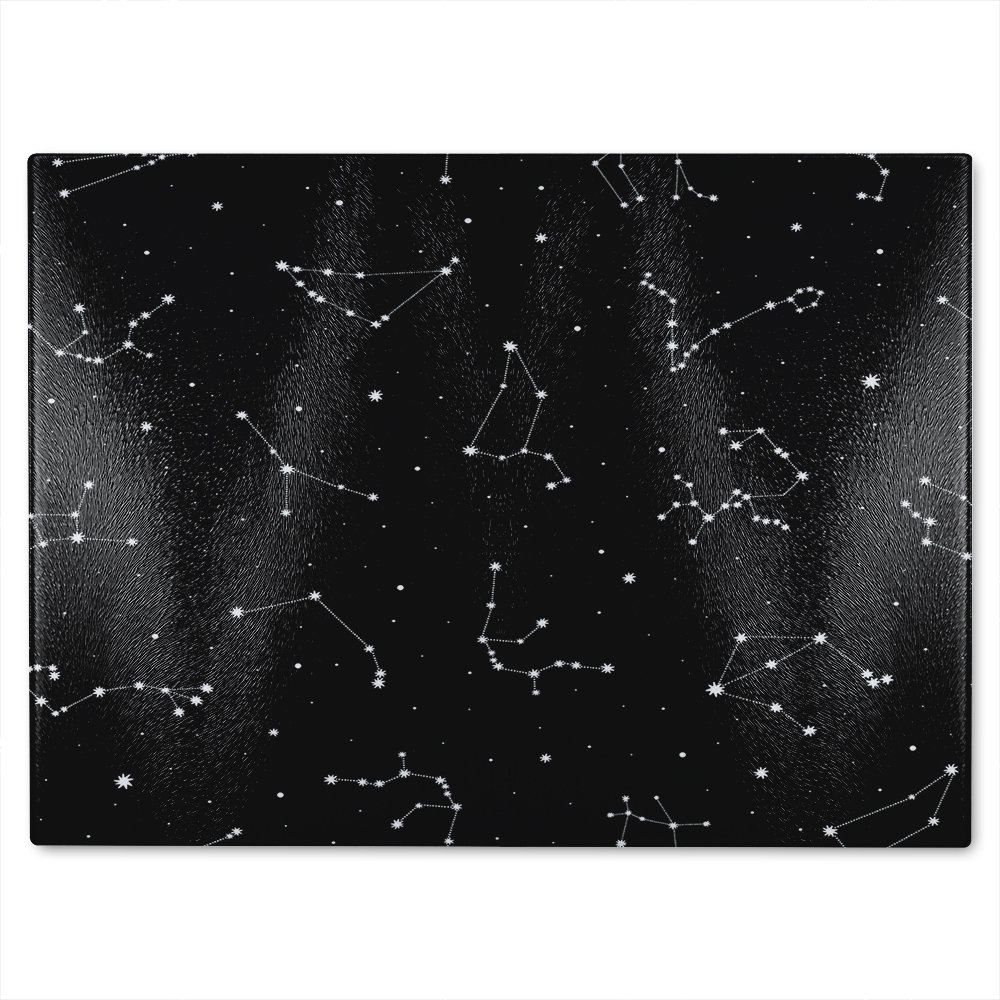 Zodiacal Constellations Glass Chopping Board