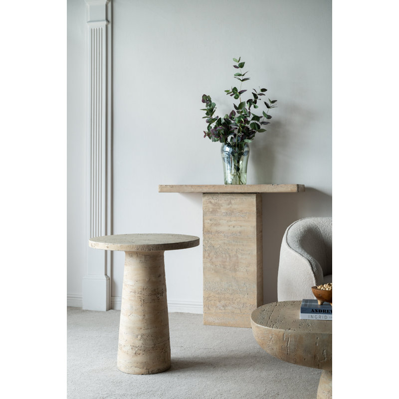 Mario Stone Top Single Coffee Table, Cream