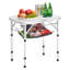 Table de camping pliante Arlmont & Co., aluminium et panneau de fibres à densité moyenne