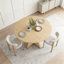 Table de salle à manger ronde pour 4 à 7 personnes, table de cuisine en bois moderne avec base en métal robuste, grande table de salle à manger ronde pour salle à manger, assemblage facile-234426523