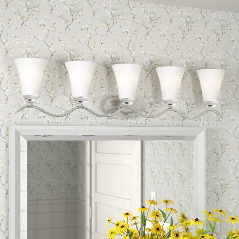 Lavalley 5 - Light Dimmable Vanity Light, Satin Nickel