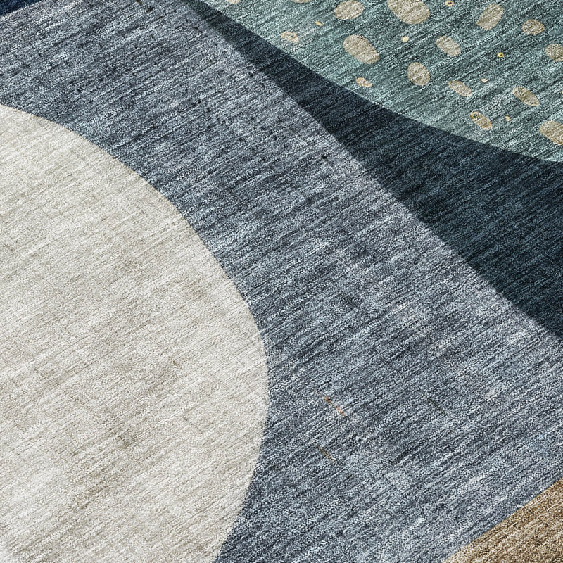 Machine Washable Indoor/Outdoor Chantille ACN1124 Blue Rug, Runner 2'3" x 7'6"
