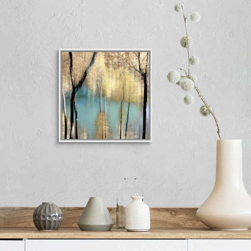 "Pastel pond 2" par Alex Hanson, reproduction d’art sur toile, H 14 po x l 14 po x P 1,75 po, Cadre blanc