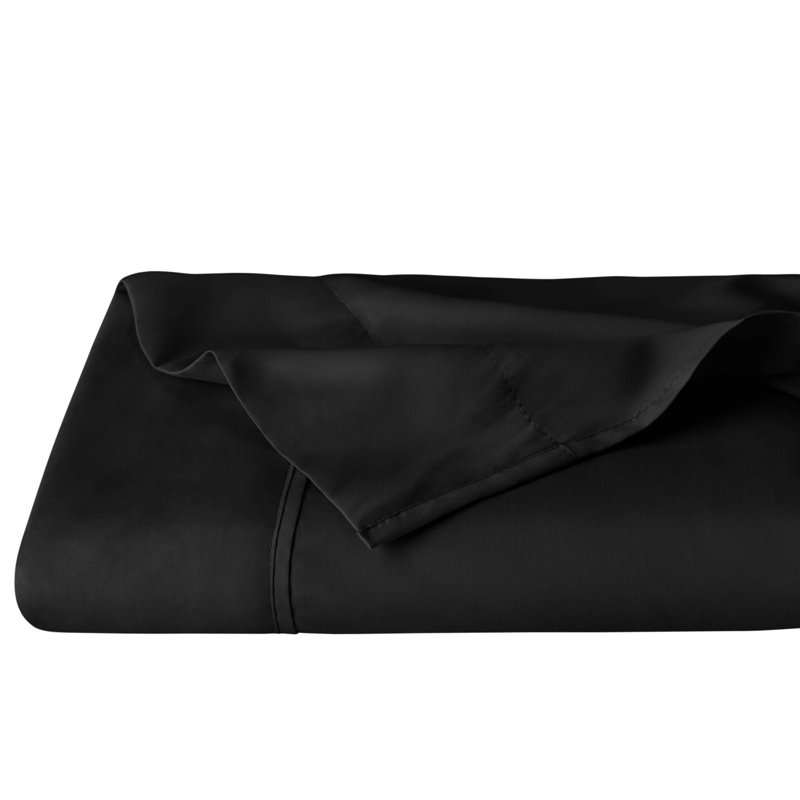 Full Black Microfiber Ultra-Soft Flat Sheet