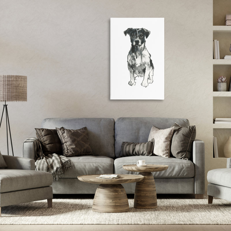 Dessin de chien Minimal par Cartissi, H 30 po x l 20 po