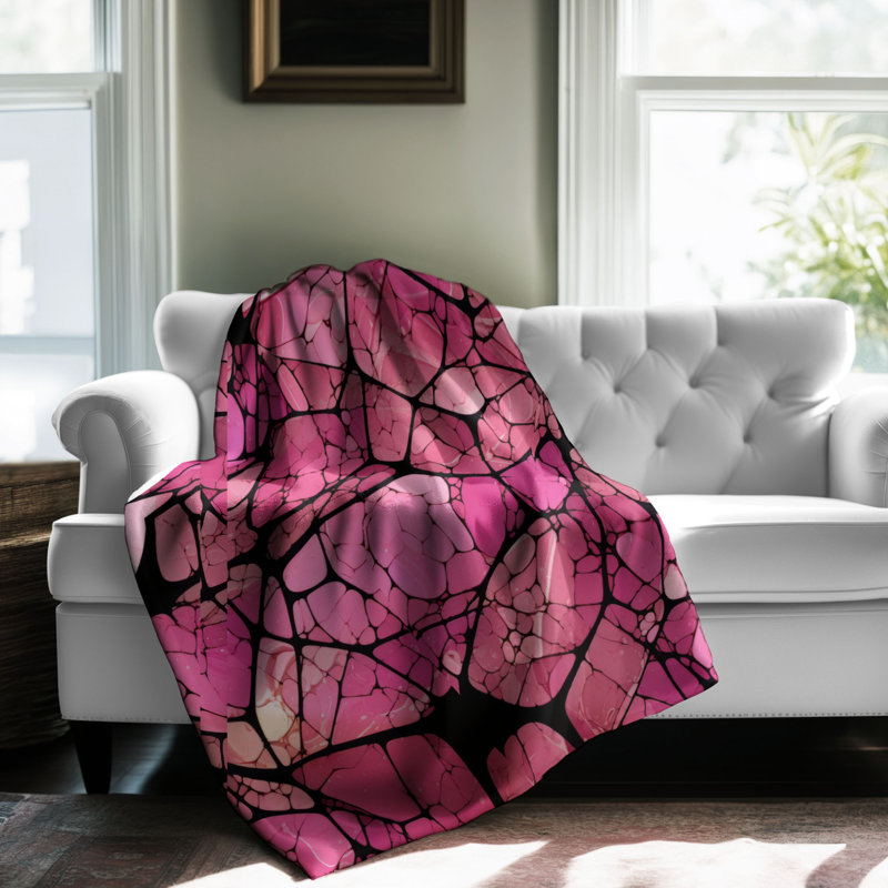 Éclats roses - couverture de qualité supérieure 1 pièce, Lit simple