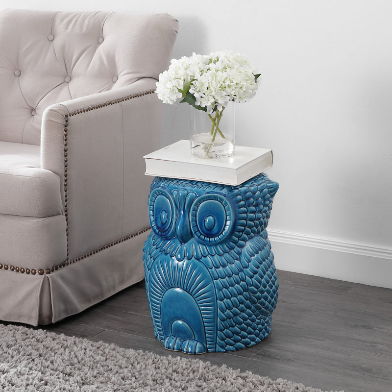Tabouret de jardin 17,5 po Millie, Fissures bleues