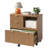 31.5" W 3 Drawer Wood File Cabinet, Mobile Filing Cabinet with Concealed Pull-out Tray for Printer-11563191
