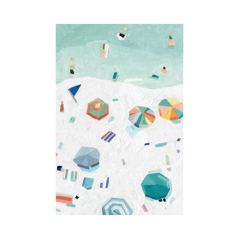 Reproduction d’art, "Beach Vista II" par Emma Scarvey, Toile tendue, Pas de tapis, H 26 po x l 18 po x P 1,5 po
