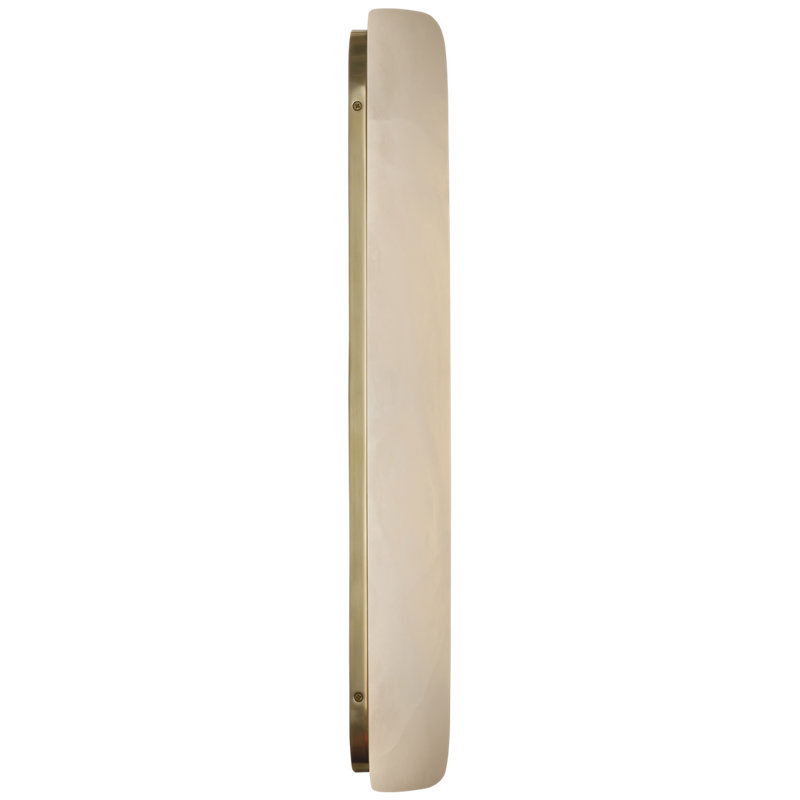 Kelly Wearstler Formosa 26" Linear Sconce, 25.75" H x 4.75" W x 3.25" D, Alabaster/Antique-Burnished Brass, 1600 W