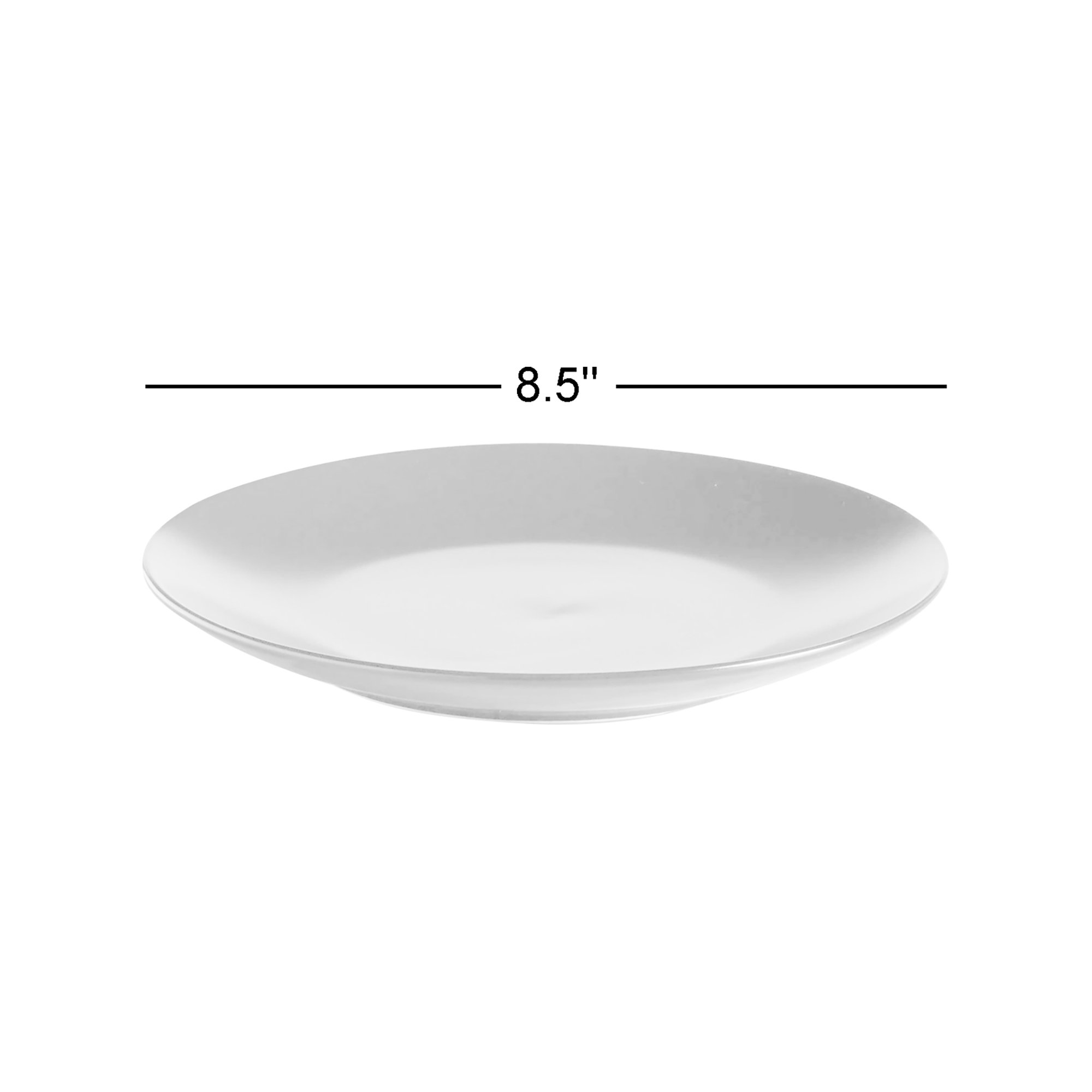 Izie Coupe Stoneware Salad Plate, White