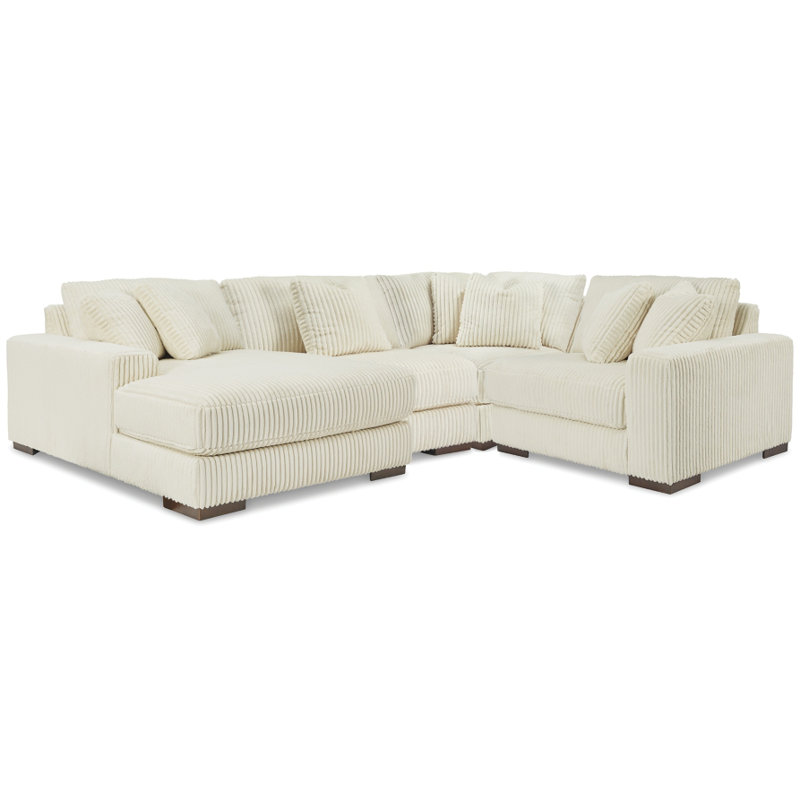 Canapé modulaire 4 pièces avec méridienne Lindyn