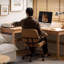 Bureau en L en bois massif avec 1 tiroir Burlywood-810959259-810959257-810959254