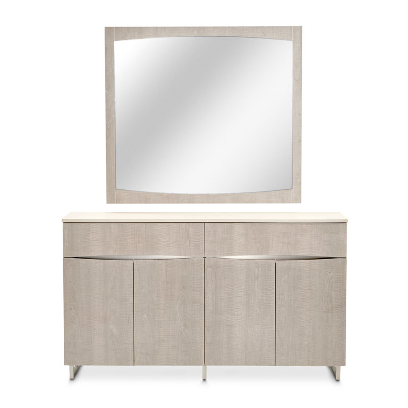Marin Sideboard with Mirror - Greige
