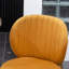 Ensemble de salle à manger 5 pièces contemporain avec table ronde et chaises rembourrées en velours-394492697-394492696
