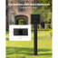 Mailbox Post In-Ground Steel Mailbox Post Kit with Plate 43 in Black