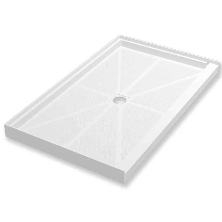 60” x 30” Rectangular Shower Base with Centre Drain, Non-slip Shower Pan for Bathroom Floor Corner