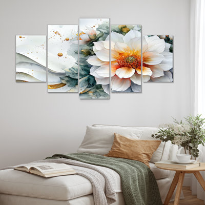 Modern Dahlia Spring Muse III - Dahlia Wall Decor - Traditional Wall Art