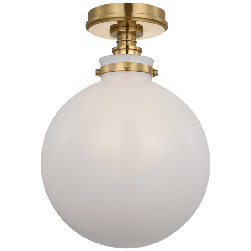 Parkington 1 - Light Flush Mount, Polished Nickel, White