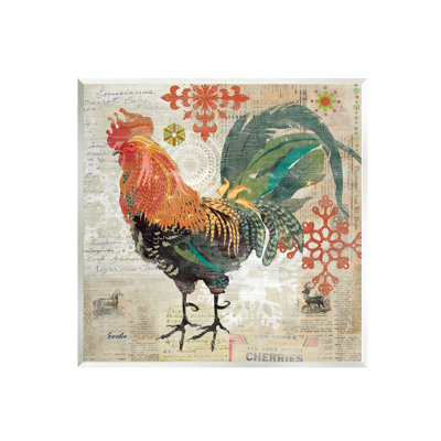 «Kitchen Rooster Farmhouse Collage», impression