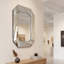 Grand miroir mural en forme de losange pour décor de salon élégant, miroir d'appoint moderne sans cadre pour hall d'entrée, salle à manger, salle de bain