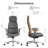 Genuine Leather Executive Chair, Swivel Ergonomic Office Chair, Home Desk Chair with Tilt Reclining, Adjustable Height, Adjustable Seat Depth-812859863