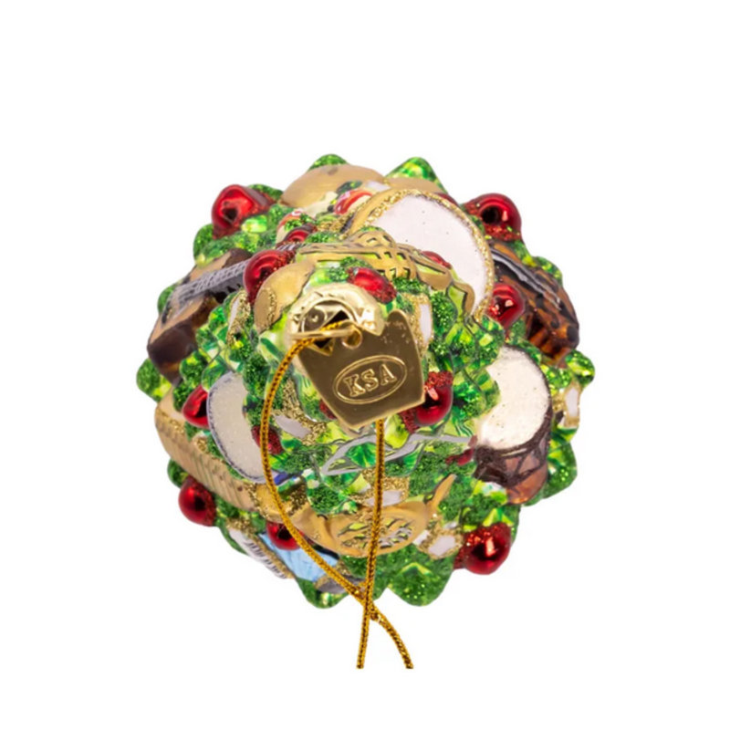 Kurt Adler Noble Gems Glass Ornament, Christmas Tree with Musical Instruments