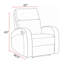 Fauteuil inclinable manuel rembourré de 33 po avec accoudoirs courbés Jarrell-859318231