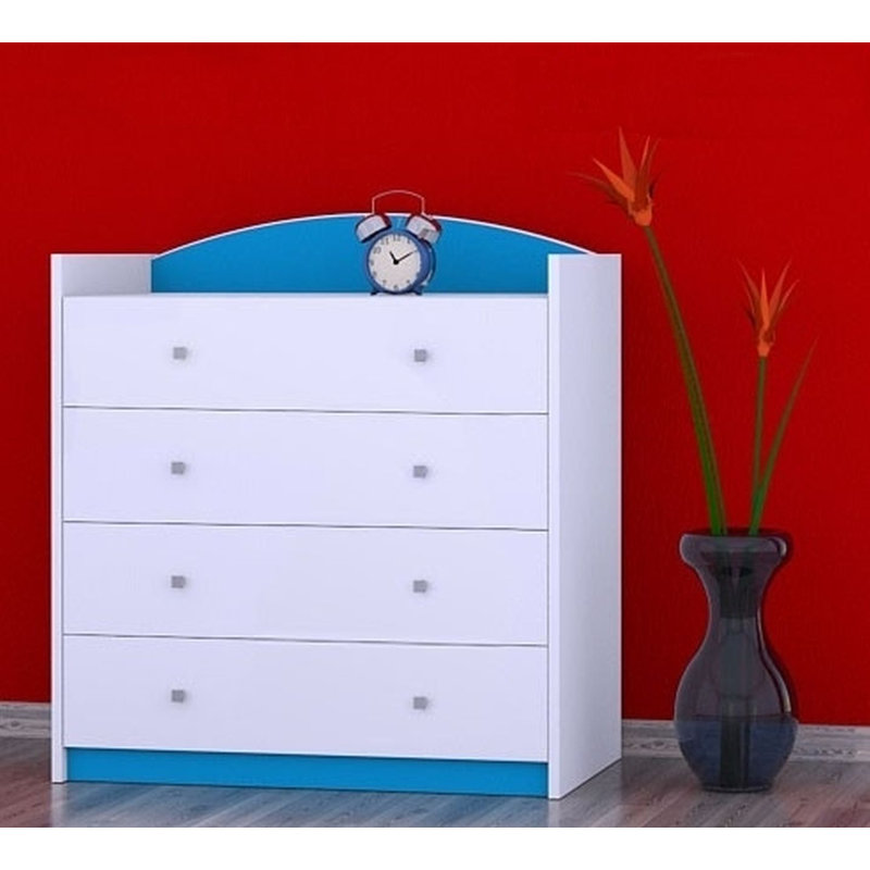 Nicklas 4 Drawer Chest, Blue