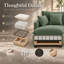 112" L-Shaped Modular Sectional Sofa with USB Charging Port and Movable Ottoman-674334644