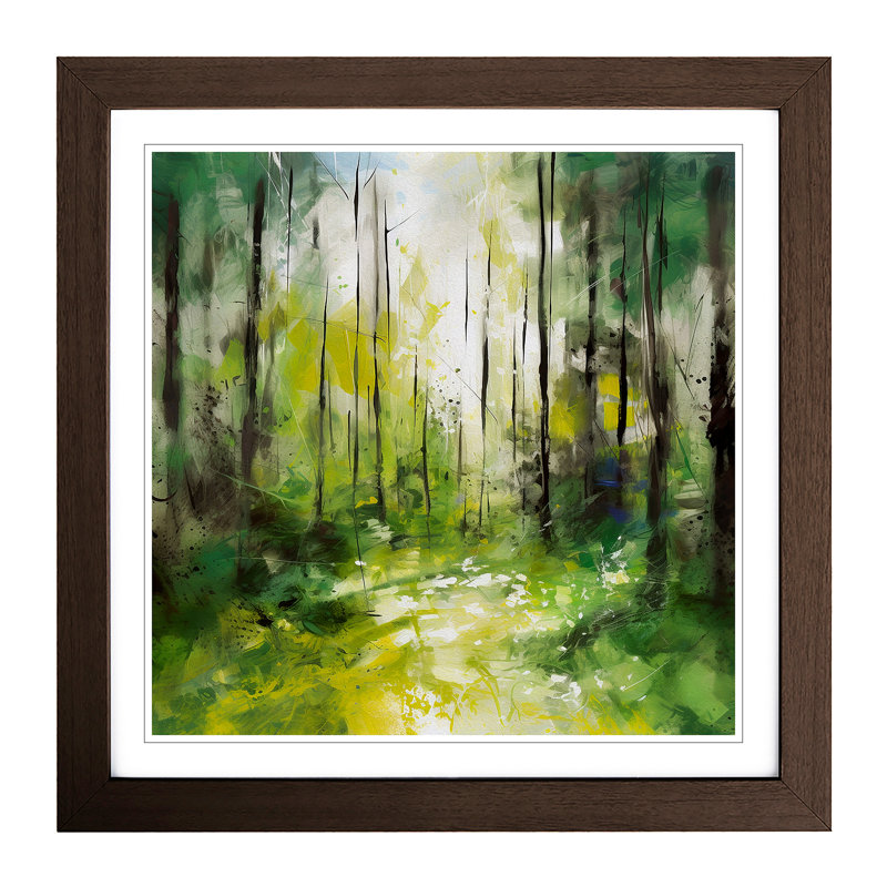 Single Picture Frame Print on Wood, Walnut