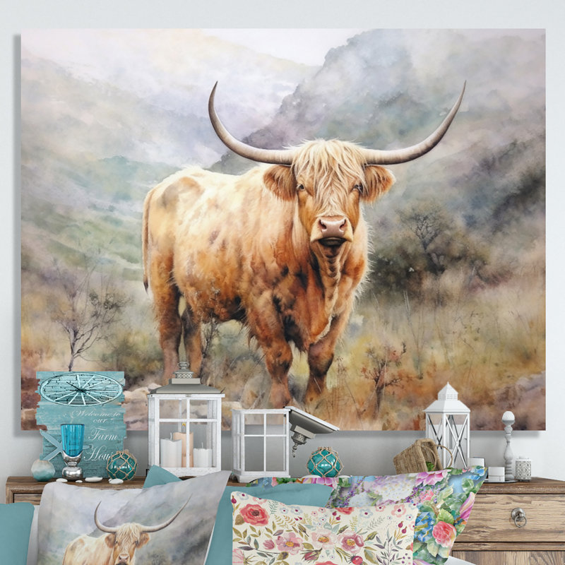 Rustic Castle III - Décoration murale animaux, H 12 po x l 20 po x P 1 po, Toile tendue