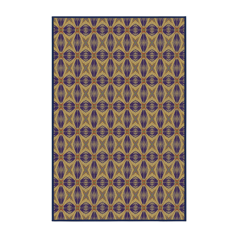 Tapis de zone brun à motif, Rectangle 5 pi x 7 pi