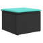  Ensemble de canapé de patio 9 pièces avec coussins en rotin de polyester noir
