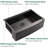 30 Inch Stainless Steel 16 Gauge Gunmetal Black Apron Front Sink Workstation - To Scratches And Rust, Easy Clean, Functional For Kitchen, 10 Deep With X Shaped Groove Drainage, 3Mm Rubber Noise-121565161