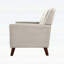 Fauteuil moderne avec surpiqûres gaufrées et pieds en bois-168311585