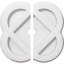 Médaillon de plafond contemporain en PVC de qualité architecturale 28 po x H 18 5/8 po x 1 po x P 9 3/4 po x P 1 po-137878011-137934470-137934478