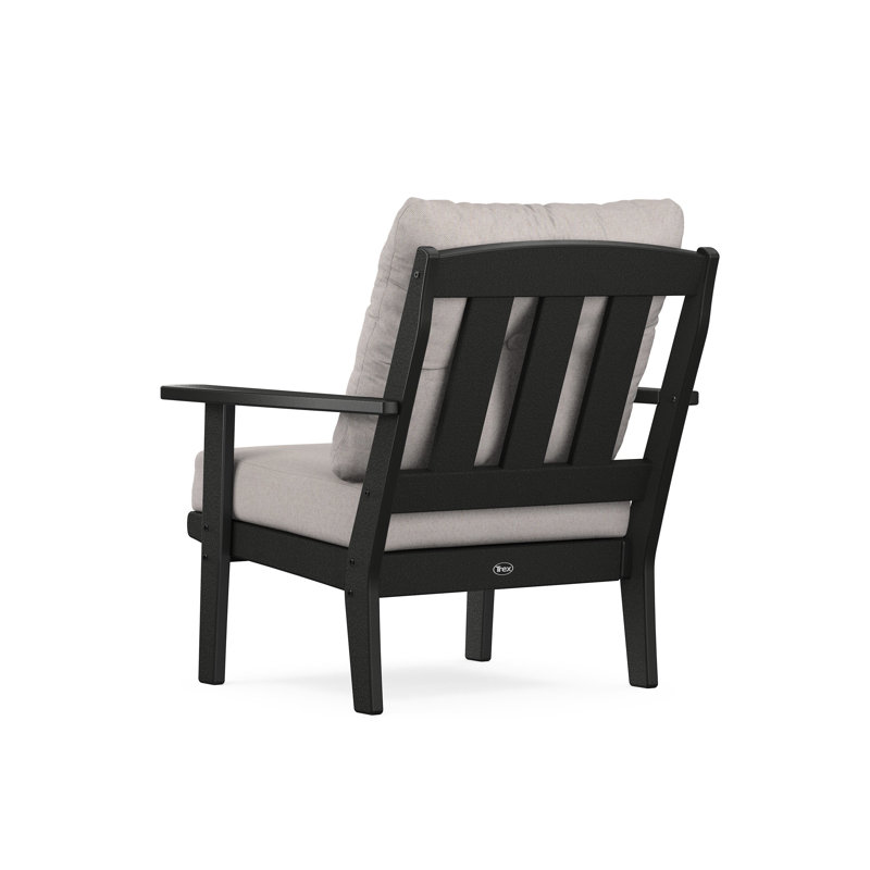 Lakeside Cape Cod Deep Seating Chair, Charcoal Black, Dune Burlap Revolution®
