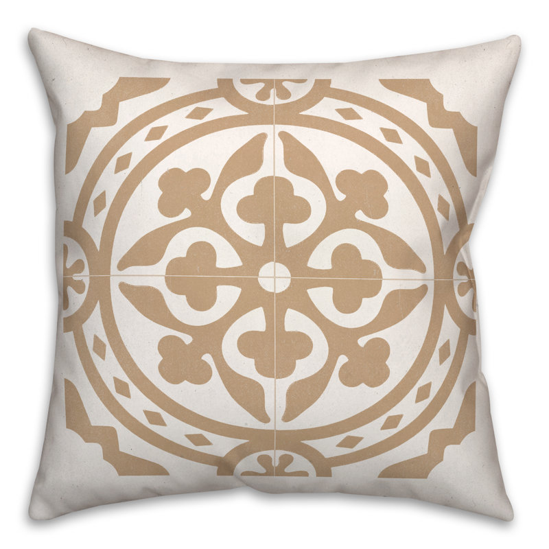  Tile Medallion Square Pillow Cover & Insert