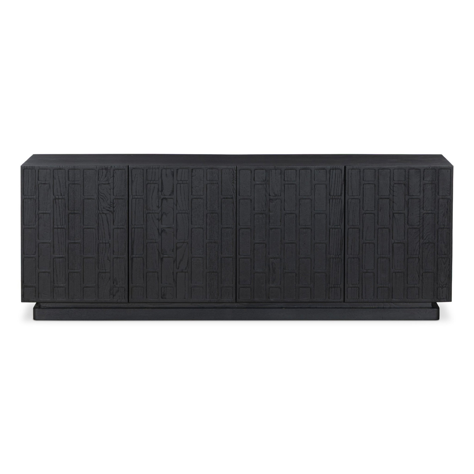 Cleve 72" Media Console, Black Oak