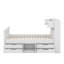 Base de lit plateforme simple avec bibliothèques de rangement et tablettes, tiroirs-1212754043